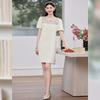 Bailuyu Beaded Spliced A-Line Mini Dress