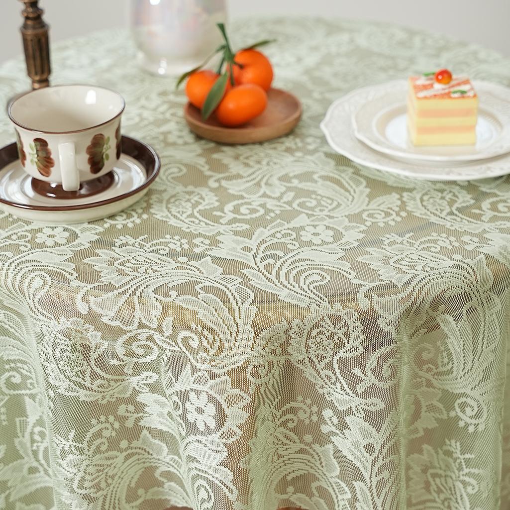 

Green French Country Fresh Tablecloth for Dining Table Living Room Bedroom Outdoor Decorative Tablecloth 140x100cm зелёный
