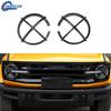 Headlight Cover Head Lamp Guard Protector Trim For ford Bronco +Black ABS