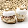 Baby First Walkers Winter Soft Soled Cotton Fabric Toddler Keep Warm Print Shoes