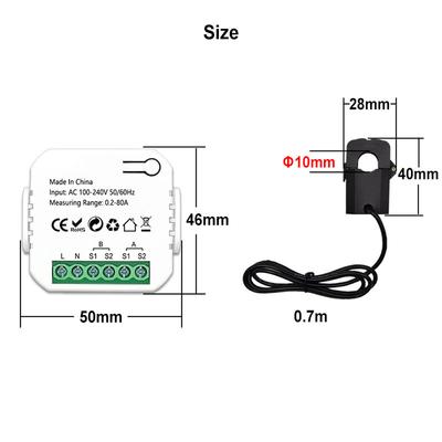 Tuya Wifi Intelligent Energy Meter Solar PV System Power Production Consumption Bidirectional Monitoring Meter