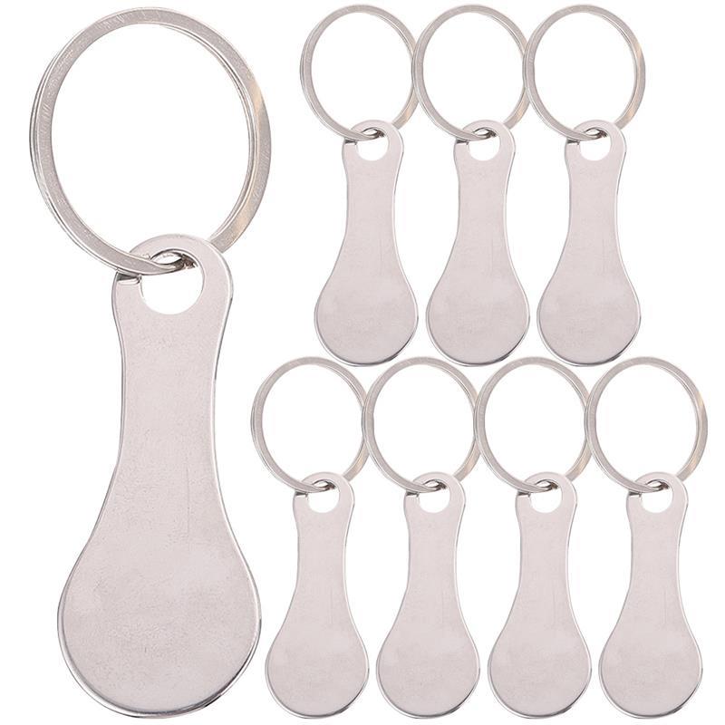 8pcs Key Ring Metal Shopping Trolley Tokens Convenient Trolley Tokens Trolley Tokens Keyring Shopping Cart Token Solver
