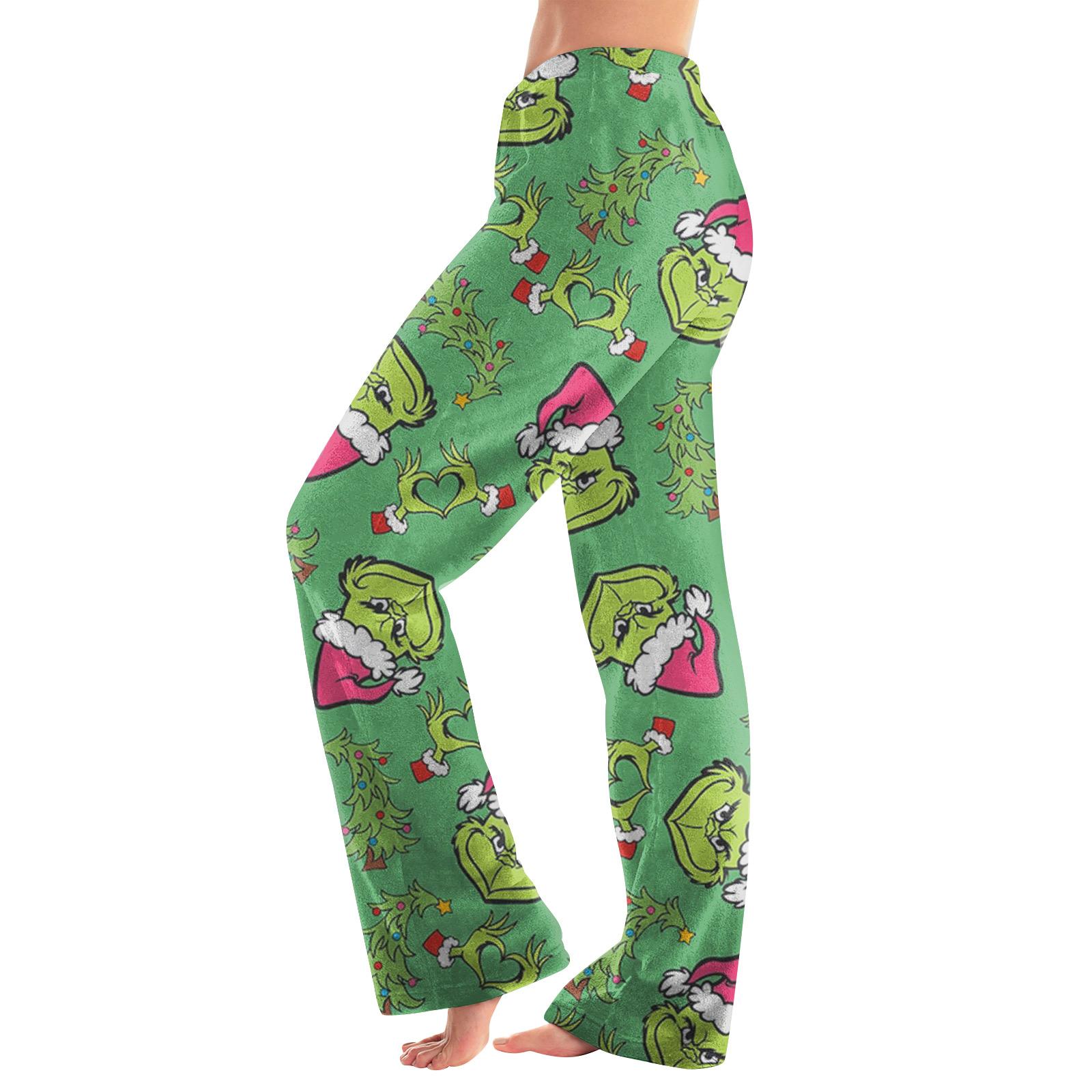 

Women Winter Print Pants Full Length Long Trousers Sports Pants XS