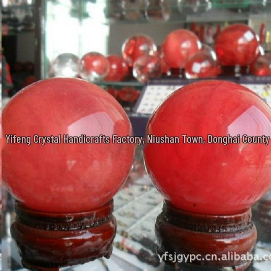 5 см полированный натуральный красный хрустальный шар - Украшение для дома 5cm красный