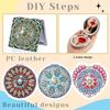 Förderung! 4 Stück Diamantmalerei Spiegel Kompakt DIY Mandala Spiegel Klapptaschenspiegel für Erwachsene Kinder Anfänger