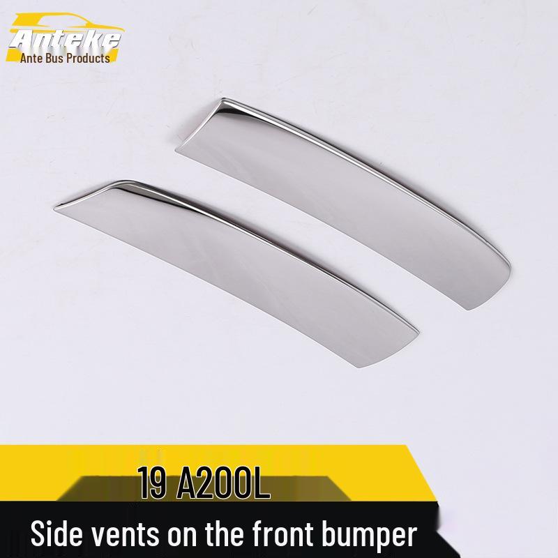 19 A200L Front Bumper Side Vent Trim: Left & Right Bright Pieces
