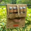 Outdoor Camping Gewürzflaschen Aufbewahrungstaschen Canvas Faltbar Tragbar BBQ Picknick Gewürzflaschen Handtasche Essigbehälter Halter
