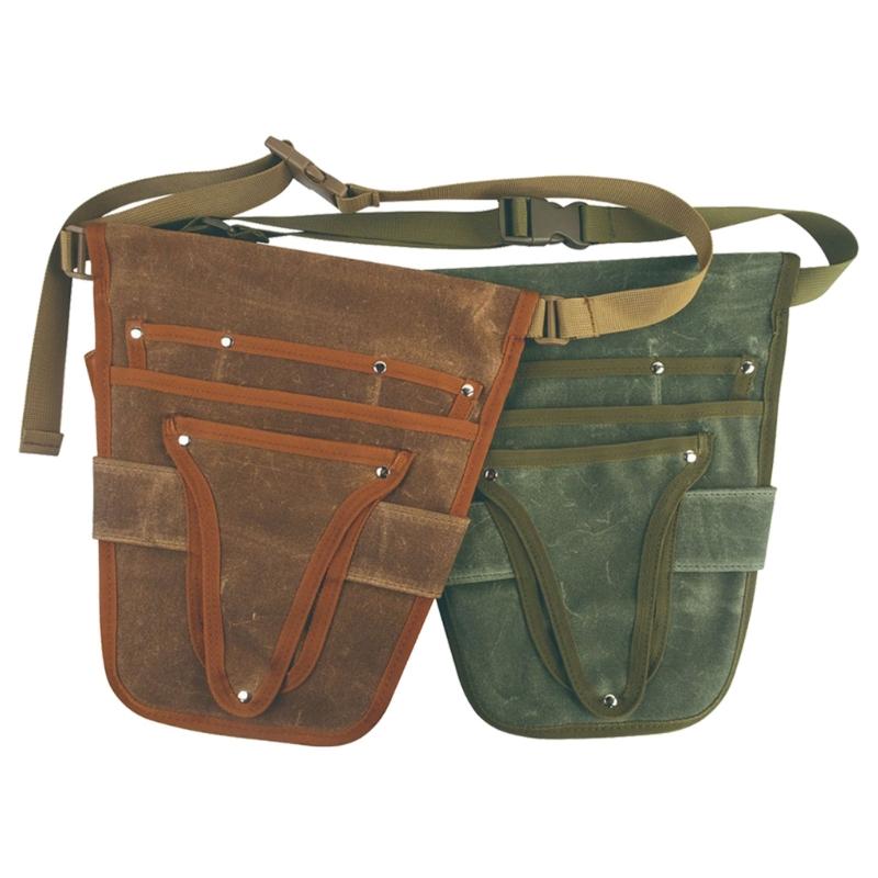 Garden Tool Belt for Women Men Waxed Canvas Tool Belt Bag Gardener Farmer Tools Waist Pouch for Electrician Carpenter