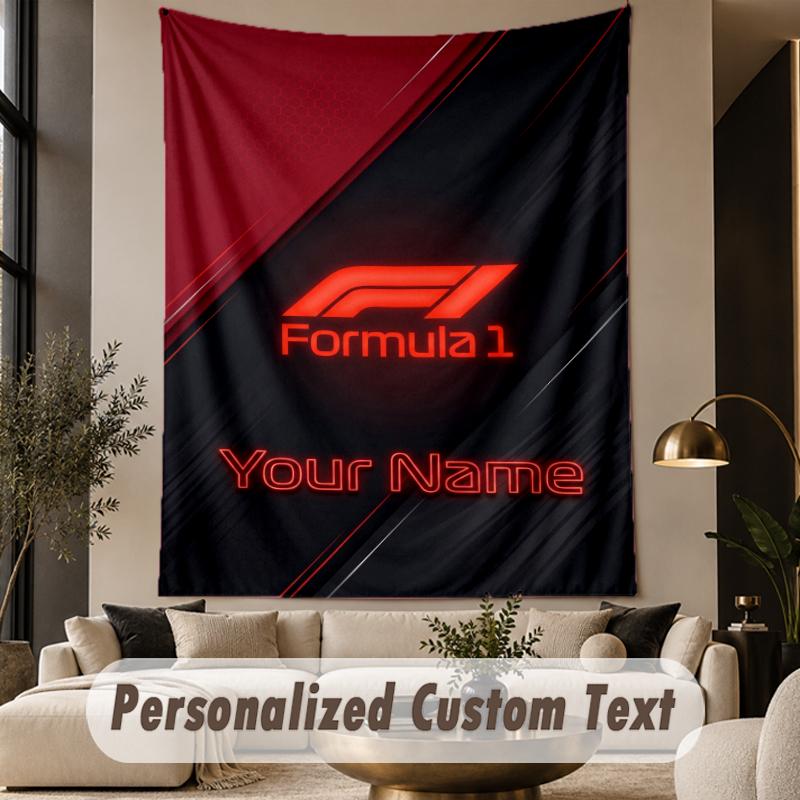 Custom Text Tapestry F1 Print Wall Tapestry Indoor Living Room Wall Decor
