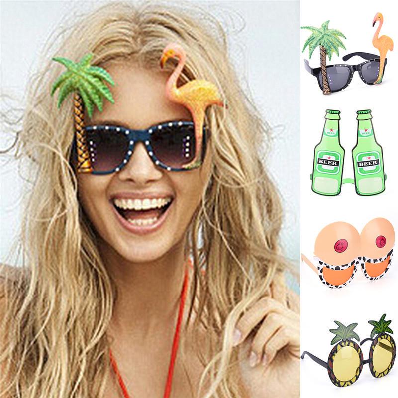 Christmas Party Glasses Multicolor Feather Crystal Eyeglasses Funny Costume