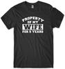 Property Of My Wife For 5 Years Mens Funny Unisex Mens Kids T Shirt