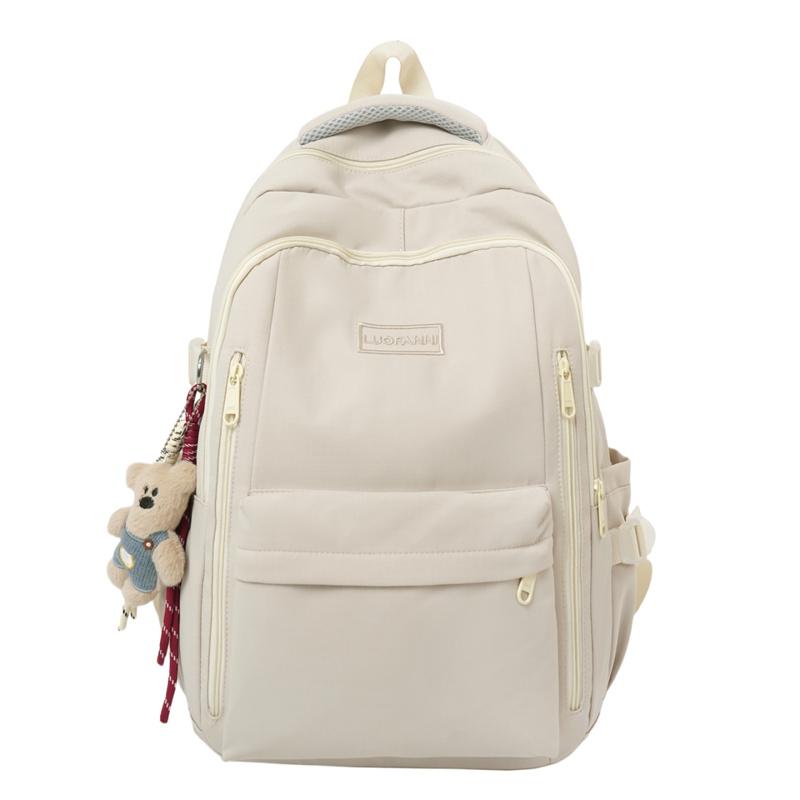 Однотонный школьный рюкзак для женщин, большой емкости