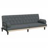 Vidaxl Foldable Sofa With Armrests, Dark Grey, Upholstered