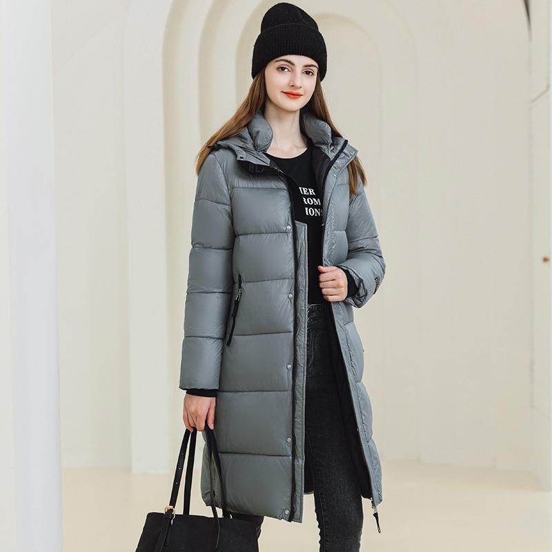 Winter Down Jacket for Women Long Knee-length Loose Cotton-padded Jacket with Thickened Cotton-padded Jacket