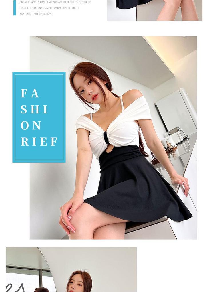 2024 Women's Korean Fairy Style Tummy-Control Backless One-Piece Push-up Swimsuit