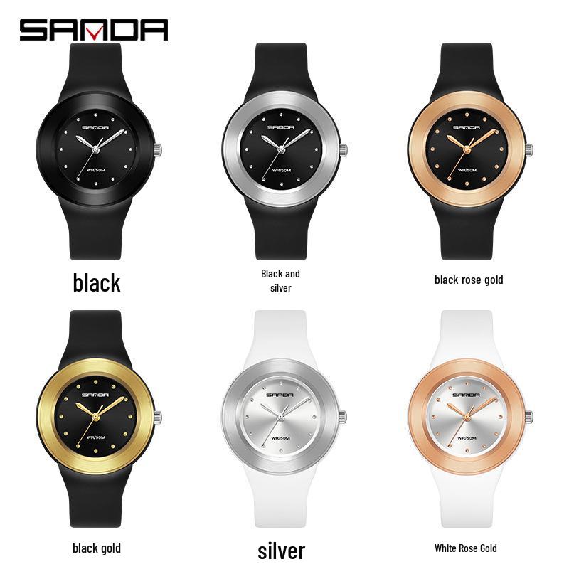 Sanda Trendy Waterproof Quartz Watch for Teens - Lightweight, Simple, Casual Wristwatch for Students