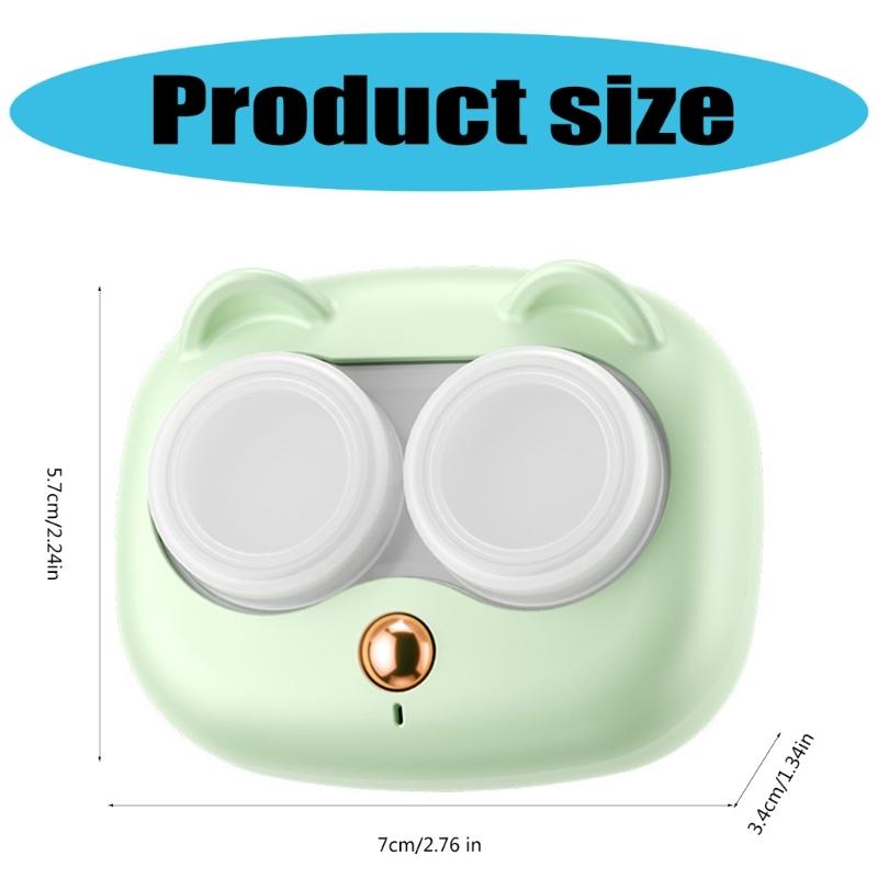 Portable Contact Lenses Cleaner Auto Vibration Machine Self Cleaning Washer Daily Use Container Soak Storage
