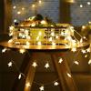 6M 40Led Lights Outdoor Star Light Strings Decoration String Christmas Tree Home Window Decor Holiday Lighting