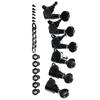 Set of 6 Acoustic Electric Guitar Tuners with Installation Screws and Bushings Suitable for 10mm Left Hand Peg Holes