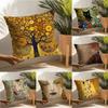 Gustav Klimt Oil Painting Pillow Case Linen Cushion Covers For Decorative Sofa Home Pillows Case Car Chair Pillows Cases