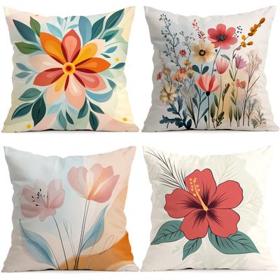 Bohemian Flowers Cushions Pillowcase Polyester Cushion Cover Throw Pillow Pillowcover Home Car Sofa Decor