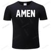 Christian AMEN T Shirt For Man Woman Summer Cotton Short Sleeve Jesus Geek Blusas Camisetas Ca