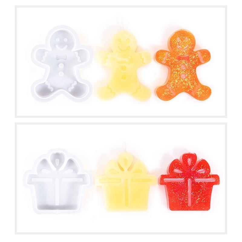 6/8Pcs Halloween Themed Silicone Candle Moulds for Epoxy Resin, Christmas Theme Silicone Candle Molds for Candle, Soap