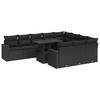 Vidaxl 11-Cz. Set da Giardino, Cuscini Rattan Nero Pe