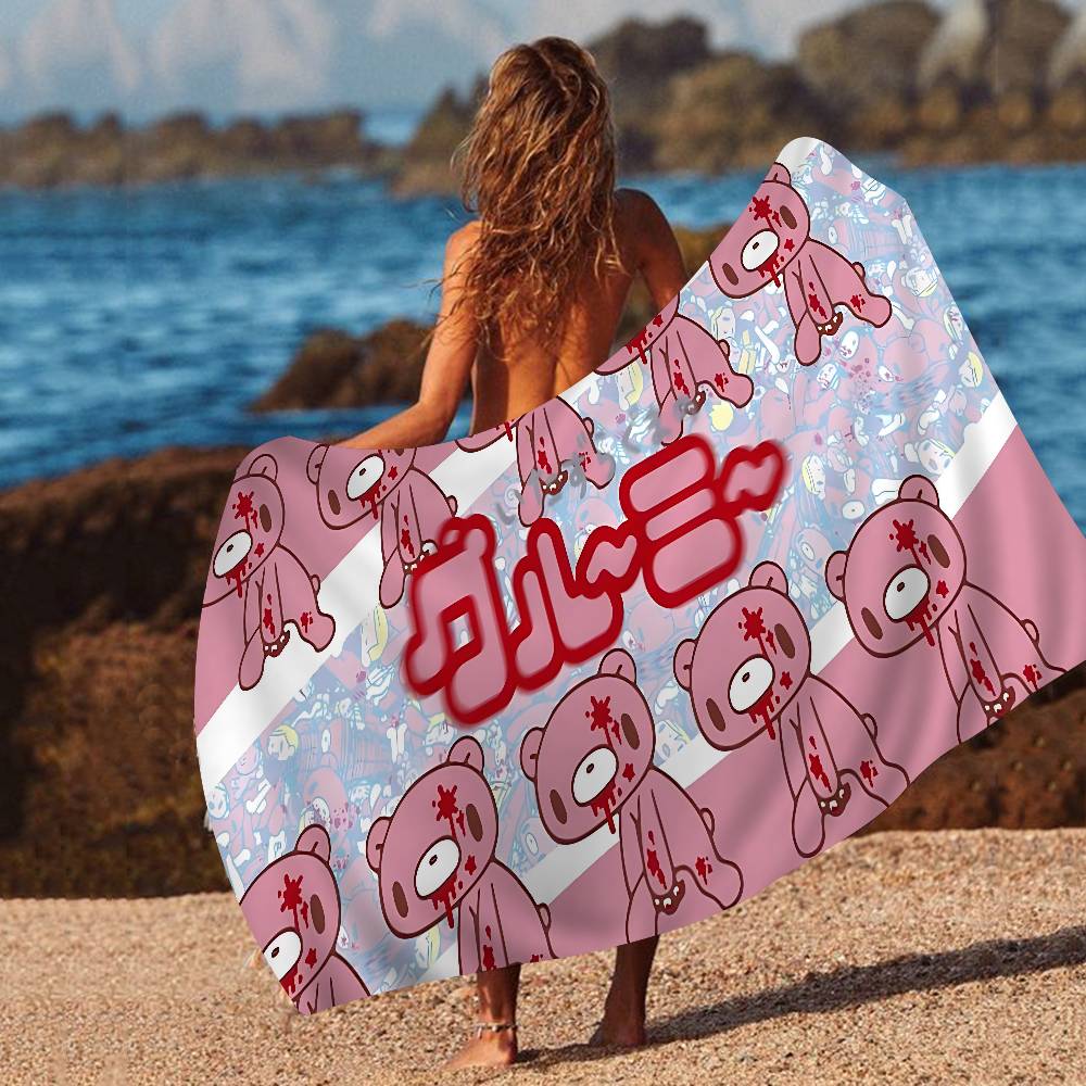 G-Gloomy B-Bear Microfiber Beach Towel Absorbent Quick Dry Soft Yoga Swimming Resort Mountain Climbing Towel