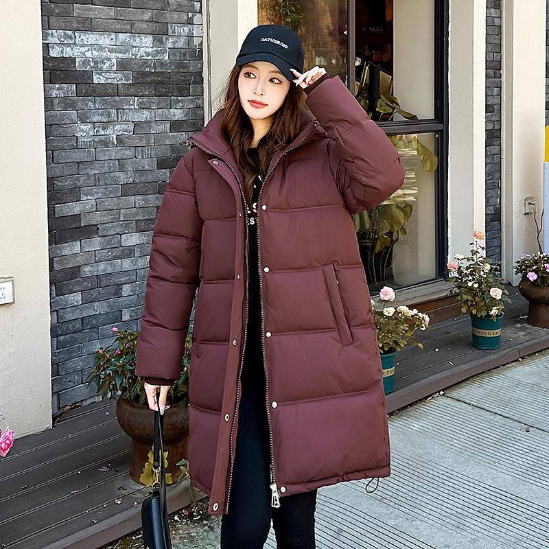 Women’s Mid Length Hooded Windproof Thicken Warm Winter Jacket