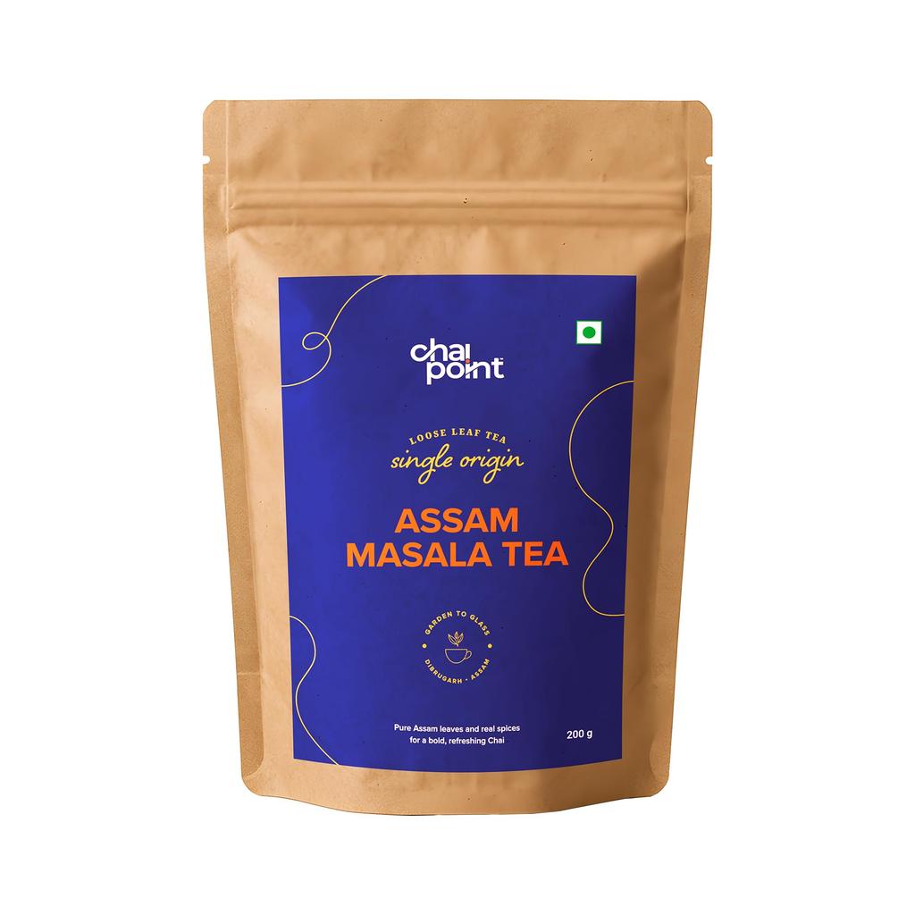 Chai Point Assam Tea Combo - Masala Tea with Natural Spices & Premium Assam Tea | Vacuum Packed, Single-Origin Teas | 400g