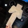 New Cute Cartoon Bowknot Car Tissue Box Female Car Seat Back Armrest Paper Box Seatbelt Cover Interior Decoration Supplies