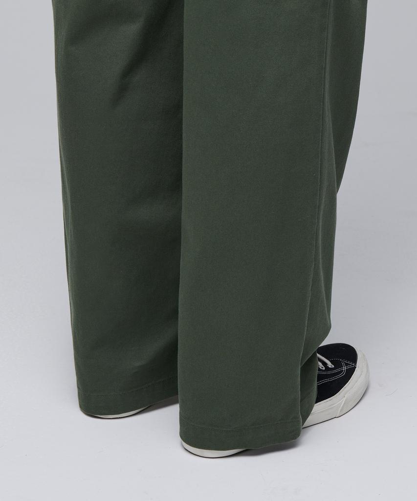Musinsa Standard One-Pleat Wide Cargo Pants [Sage Green]