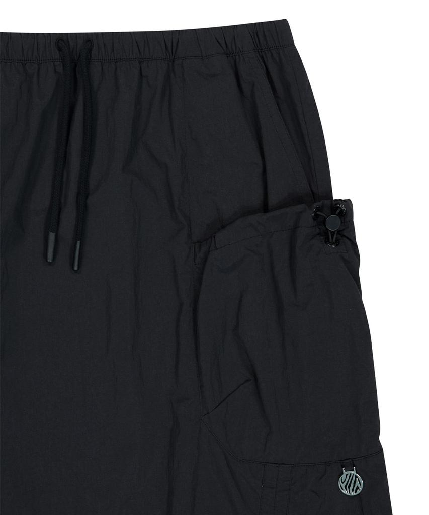 OFFGRID Nylon Shirred Panel Skirt - Black