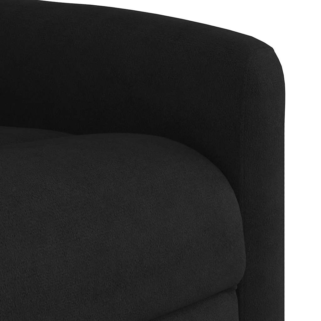 Recliner Chair with Lift Assistance Black Microfiber Fabric