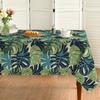Summer Tropical Palm Leaves Rectangle Tablecloth for Table Decor Washable Seasonal Kitchen Dining Table Cloth Picnic Party Decor