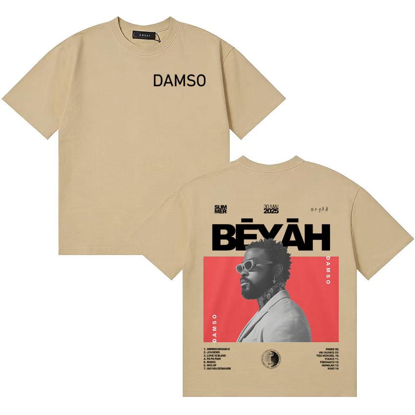 Singer Damso Summer Album Tshrit Fashion Oversized Cozy Gothic Short Sleeve T Shirt Unisex Women Retro Aesthetic Streetwear Clothes