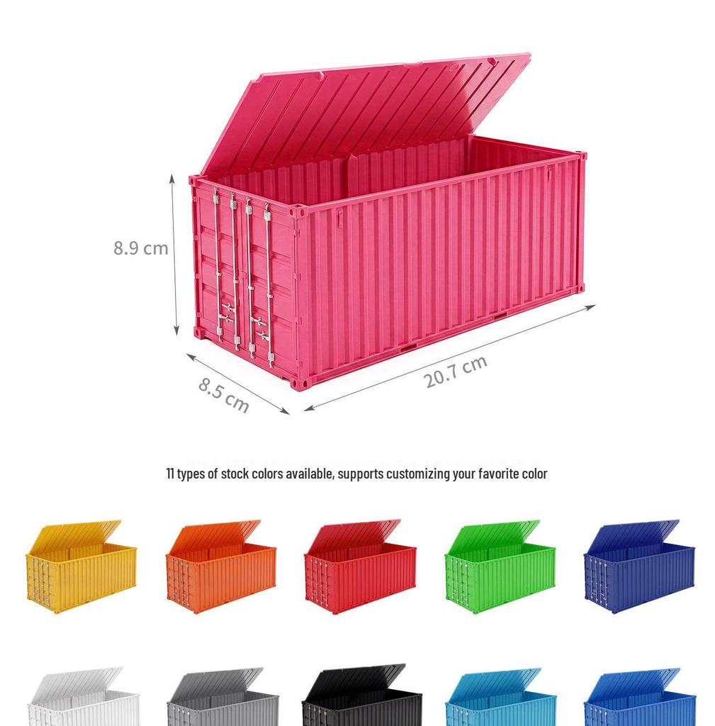 Gray Maersk Flip-top Model Container with Custom Logo and Graphics - Business Gift Edition