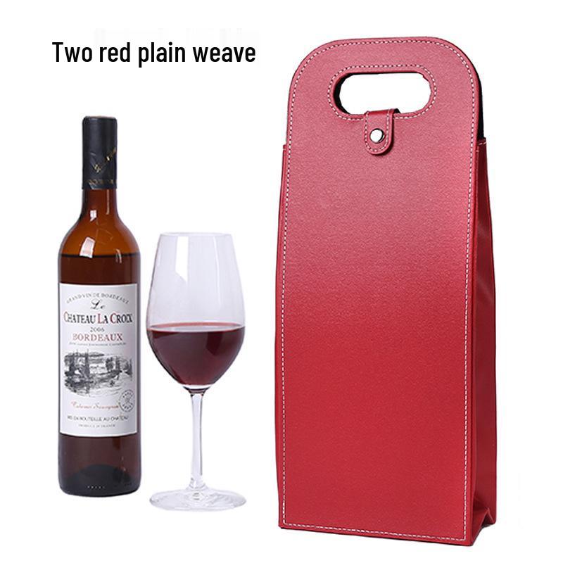 Borsa Portabottiglie da Vino in Pelle - Scatola Regalo Singola o Doppia