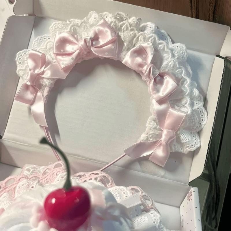 Japanese Style Lace Hair Accessory With Large Butterfly Bows Harajuku Fashion Headpiece Perfect For Summer Outfits