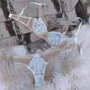 Vintage Splice Sada spodního prádla Sexy Ultratenká Krajka Květiny Výšivka Sada podprsenky Ženy Prodyšné Intimní prádlo Lingerie Francouzská Romantická