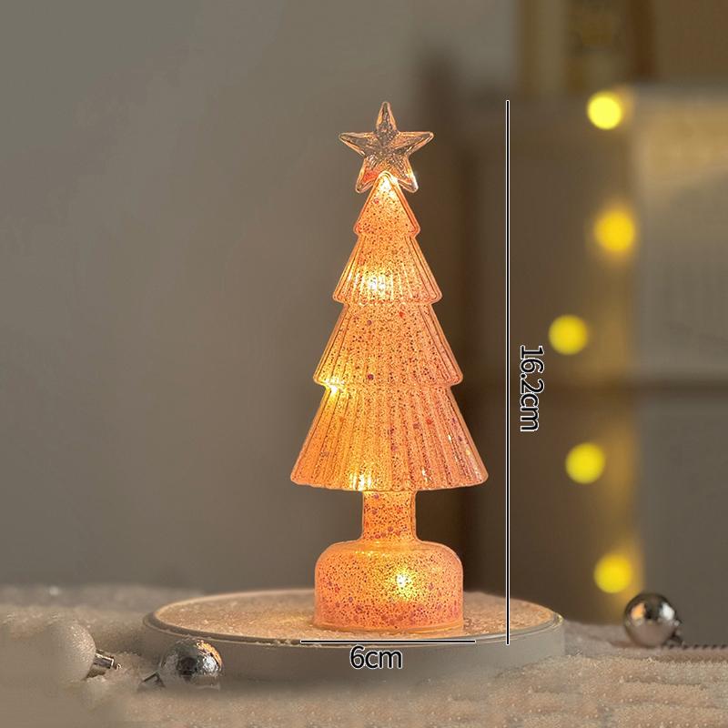Glowing Christmas Tree Tabletop Ornaments Led Christmas Tree Windows Display Decor Festival Atmosphere Led Night Lights Gift