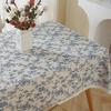 Blanche Cotton & Linen Tablecloth: Ideal for Living Room Coffee Tables & Afternoon Tea Round Tables