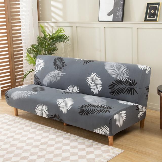 Black Geometric Folding Sofa Bed Case Living Sofa Cases Elastic Spandex Stretchdouble Seat Case Slipcovers For Living Room Area Geometric Print