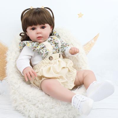 50 CM Soft Silicone Bebe Reborn Dolls Toddler Girl Toy Realistic Newborn Baby Princess with Cloth Body Lifelike