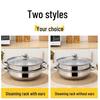 Stainless Steel Double-Layer 28cm Steamer Pot with Handles - Large Capacity for Soups & Hot Pots