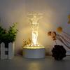 Customize Acrylic 3D Illusion LED Warm White Night Light for Living Room Kids Bedroom Decorative Lamp with USB Power