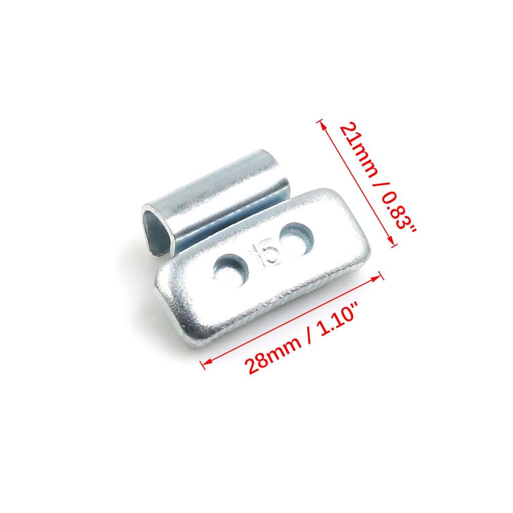 uxcell Wheel Balance Weights 15g Clip On Metal Tire Wheel Balance Weights for Motorcycles