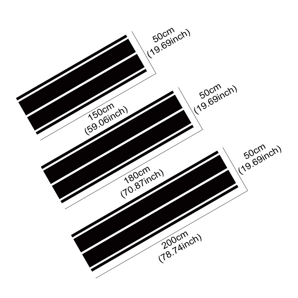 Auto Motorhaube Dach Heckklappe Kit Streifen Aufkleber Für Dodge Challenger SXT RT Rally Racing Stil Vinyl Aufkleber Auto Tuning Zubehör