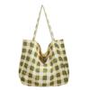 CANVAS Soft Thread Zipper Top-Handle Bags 2025 Fashion Versatile Youth Women's Handbags Large Capacity Patchwork Women's Bags